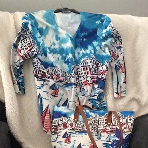 Christopher Banks sweater with matching purse